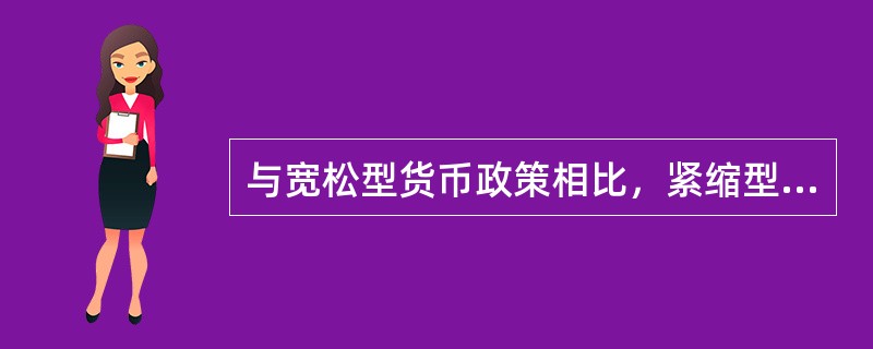 与宽松型货币政策相比，紧缩型货币政策的主要措施有（）。