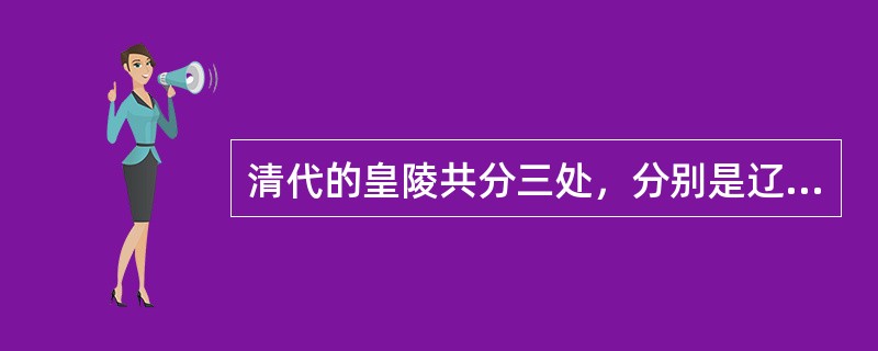 清代的皇陵共分三处，分别是辽宁省沈阳市的老陵三座（永陵、福陵、昭陵）、河北省遵化市的清东陵和河北省（）的清西陵。