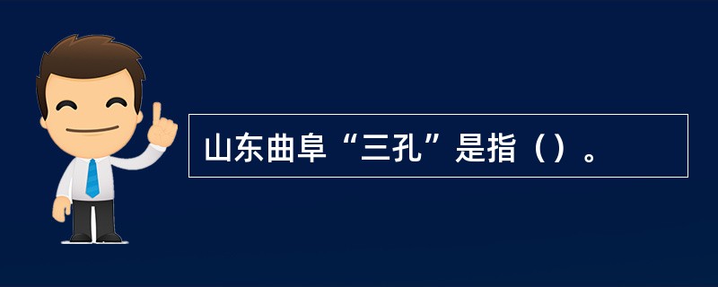 山东曲阜“三孔”是指（）。