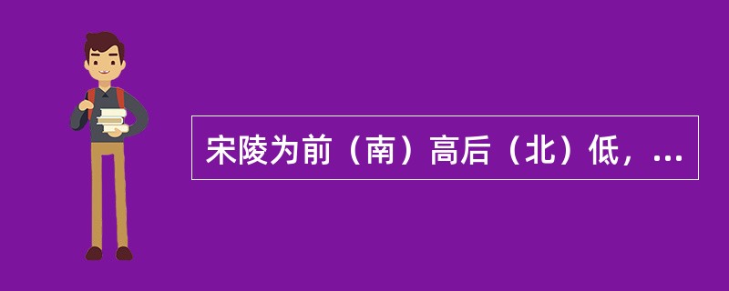 宋陵为前（南）高后（北）低，加大后倾趋向；（）