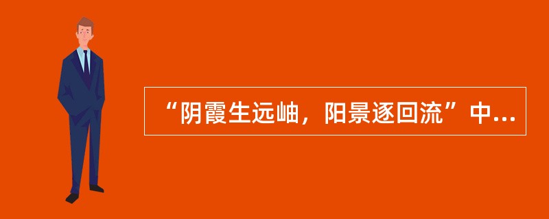 “阴霞生远岫，阳景逐回流”中“阴霞”是指（）。