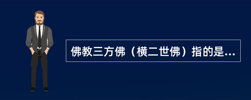 佛教三方佛（横二世佛）指的是（　）。