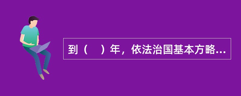 到（　）年，依法治国基本方略全面落实，法治政府基本建成。