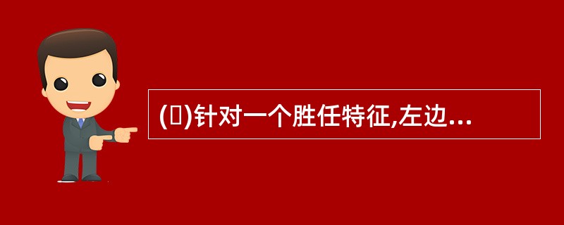 ( )针对一个胜任特征,左边注明胜任特征的内涵,右边相应写出出色的绩效行为。