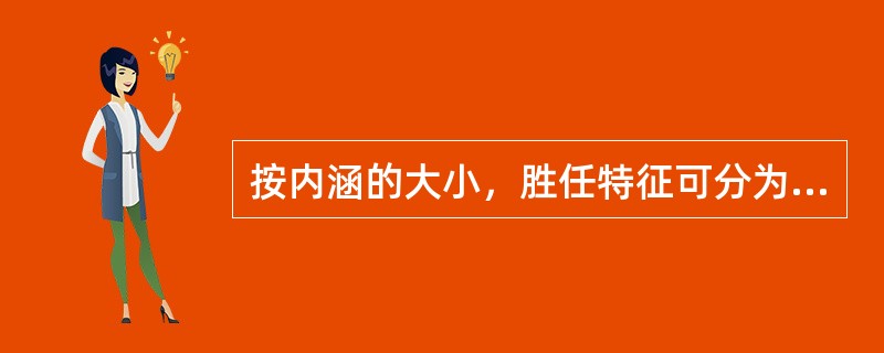 按内涵的大小，胜任特征可分为（）。