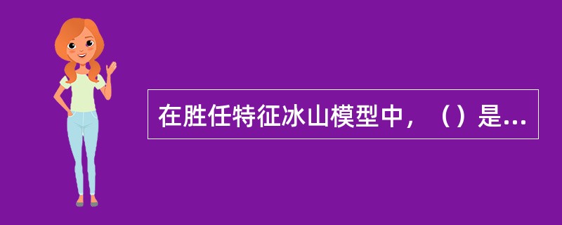 在胜任特征冰山模型中，（）是指自身特有的典型行为方式。