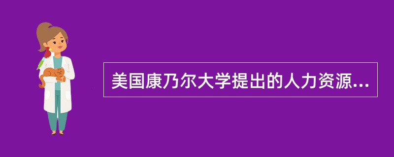 美国康乃尔大学提出的人力资源管理策略包括（）。