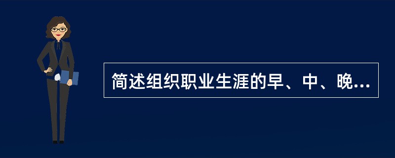 简述组织职业生涯的早、中、晚期各个阶段管理的任务。