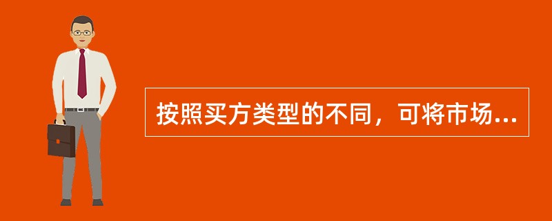 按照买方类型的不同，可将市场分为（）。[2011年5月二级真题]