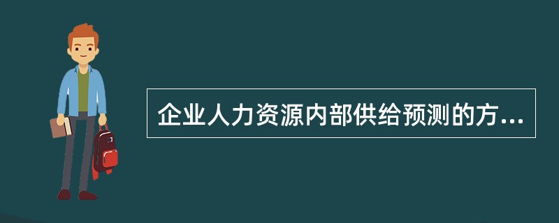 企业人力资源内部供给预测的方法包括（）。[2014年11月二级真题]