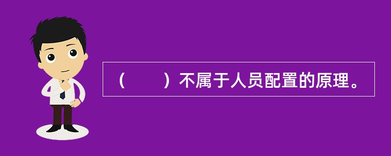 （　　）不属于人员配置的原理。