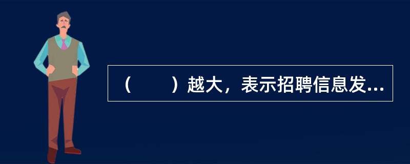 （　　）越大，表示招聘信息发布的效果越好。