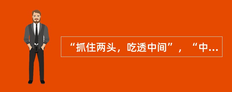 “抓住两头，吃透中间”，“中间”指的是（　　）