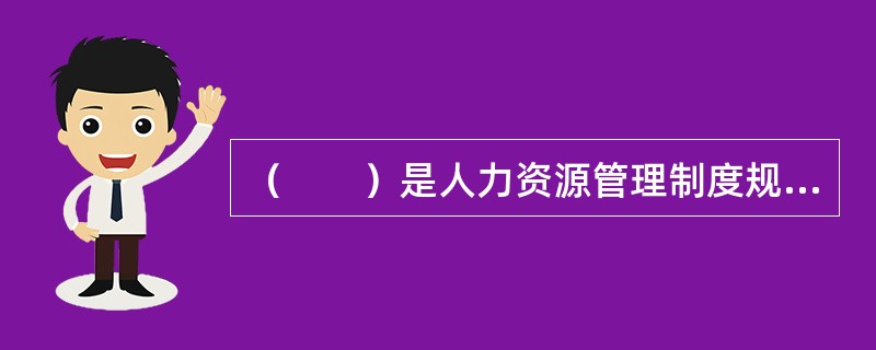 （　　）是人力资源管理制度规划的基本原则。