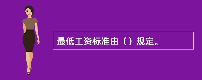 最低工资标准由（）规定。
