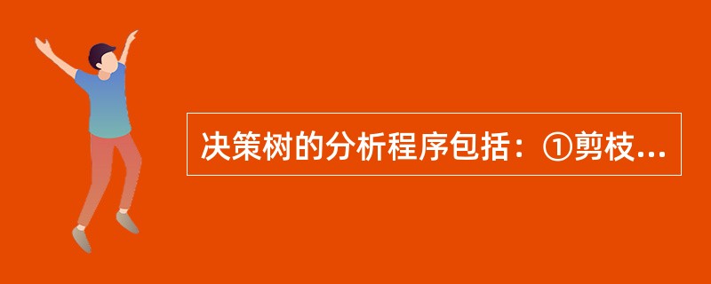 决策树的分析程序包括：①剪枝决策；②计算期望值；③绘制树形图。下列排序正确的是（）。