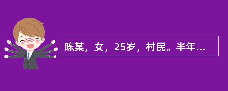 陈某，女，25岁，村民。半年前剖宫产分娩一男孩，母婴健康，现使用安全套避孕。下周镇计生办举办“三服务”(环情、孕情、病情检查服务.活动，村委会计生主任刘姐入户走访。</p><p>