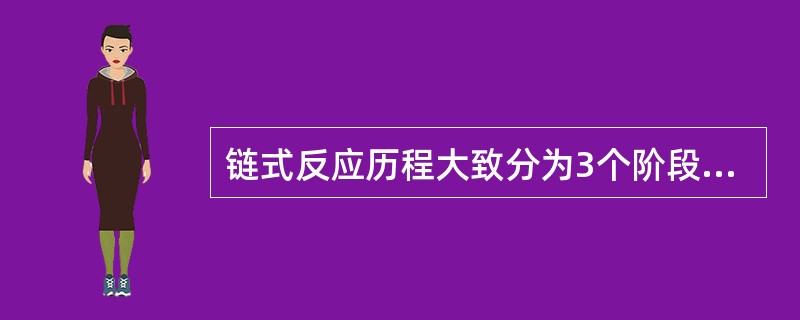 链式反应历程大致分为3个阶段：链引发、（）、链终止。