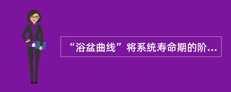 “浴盆曲线”将系统寿命期的阶段分为（）。