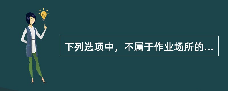 下列选项中，不属于作业场所的防护用品的是( )。