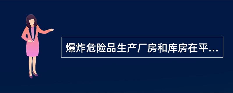 爆炸危险品生产厂房和库房在平面布置上，最好呈( )。