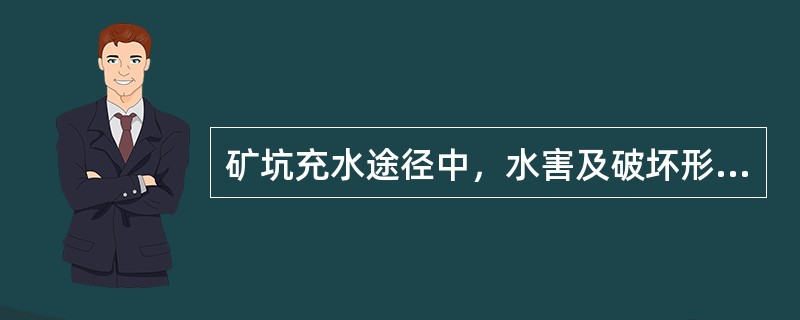 矿坑充水途径中，水害及破坏形式包括（）等。