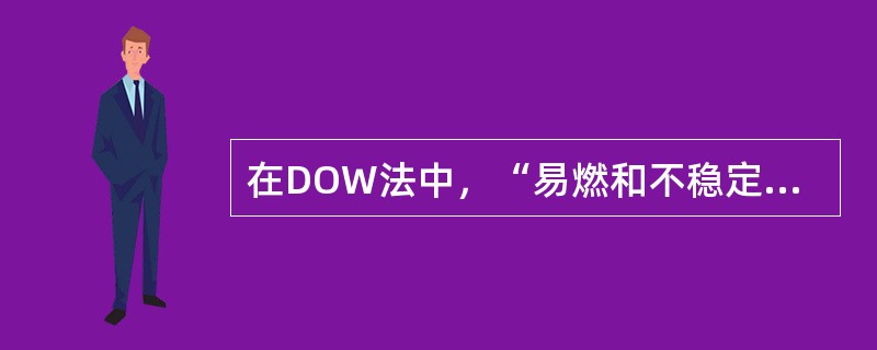 在DOW法中，“易燃和不稳定物质的数量”主要讨论单元中易燃物和不稳定物质的数量与( )的关系。