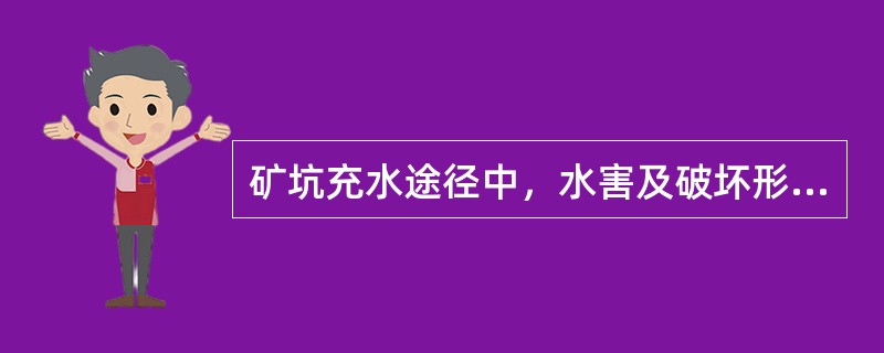 矿坑充水途径中，水害及破坏形式包括（）等。
