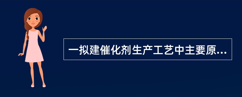 一拟建催化剂生产工艺中主要原料以管线输送，生产工艺过程采用间歇式。各工艺步骤概略介绍如下：合成的催化剂载体、原料四氯化钛以及少量甲苯经管线输送至催化剂合成反应釜进行载钛反应。反应生成的氯化氢气体送至盐