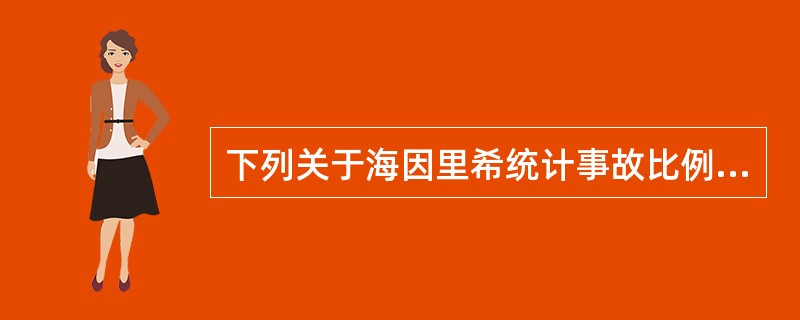 下列关于海因里希统计事故比例正确的是( )。