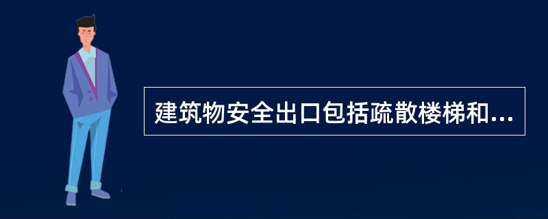 建筑物安全出口包括疏散楼梯和直通室外的疏散门。下列有关安全出口要求的说法中，错误的是( )。