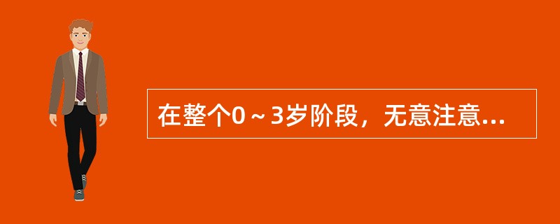 在整个0～3岁阶段，无意注意占主导地位，有意注意还处于萌芽状态。（）