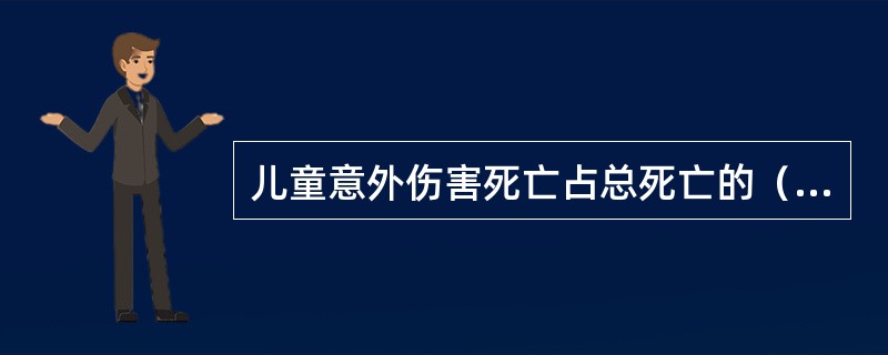 儿童意外伤害死亡占总死亡的（），目前意外伤害死亡占儿童死亡排位的第一、二。