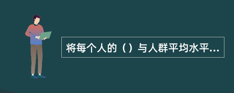 将每个人的（）与人群平均水平危险度相乘 ,就得到了未来10年内死于肺癌的概率。