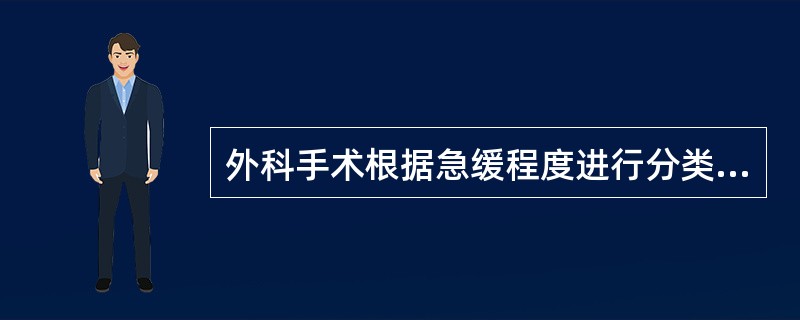 外科手术根据急缓程度进行分类，不包括（）。