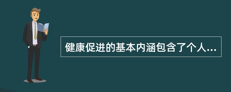 健康促进的基本内涵包含了个人和群体行为改变，以及政府行为（社会环境）改变两个方面，并重视发挥（）的健康潜能。