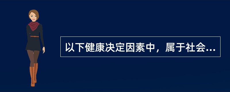 以下健康决定因素中，属于社会经济环境的  (  ) 。