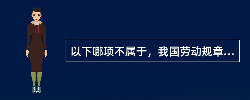 以下哪项不属于，我国劳动规章制度的理解（）。