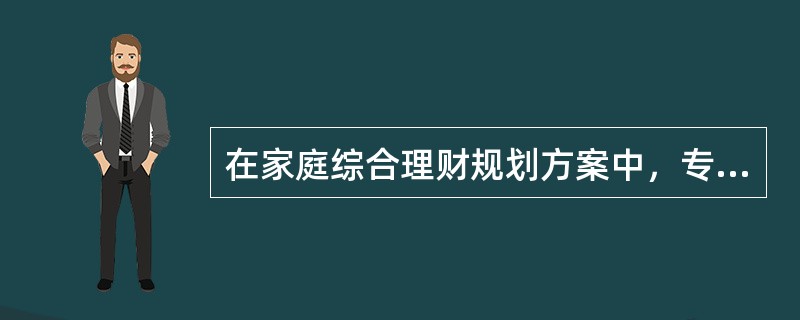 在家庭综合理财规划方案中，专项理财规划中的建立家庭现金储备不包括（）。[2009年5月二级真题]