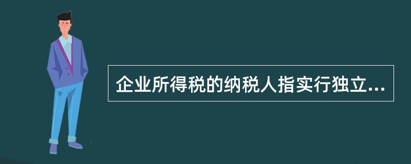 企业所得税的纳税人指实行独立经济核算的企业或者组织，主要包括（）。[2014年11月二级真题]