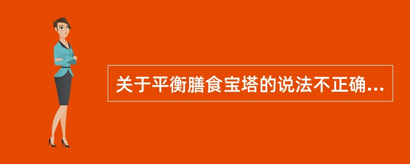 关于平衡膳食宝塔的说法不正确的是（　　）。