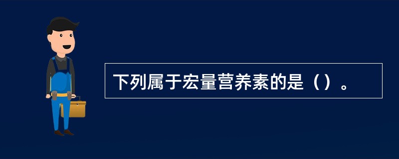 下列属于宏量营养素的是（）。