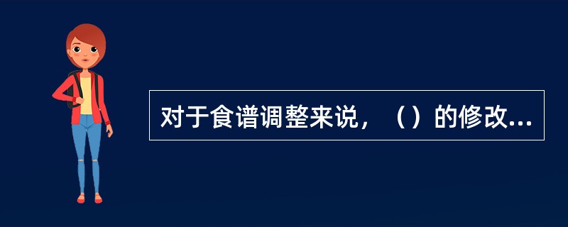 对于食谱调整来说，（）的修改和调整是一个常见的问题。