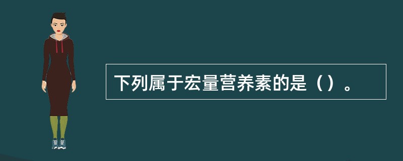 下列属于宏量营养素的是（）。