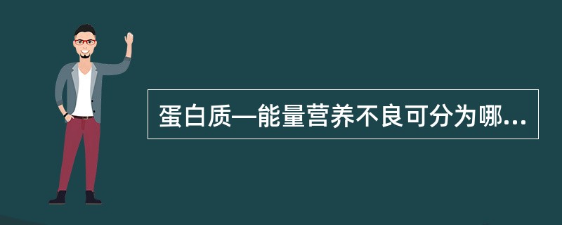 蛋白质—能量营养不良可分为哪三种类型？主要症状有哪些？