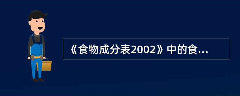 《食物成分表2002》中的食物编码有6位，代表食物类别编码的是前3位。（　　）