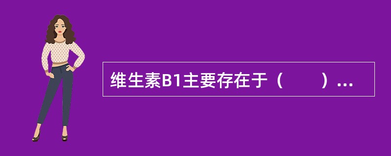 维生素B1主要存在于（　　）食物中。