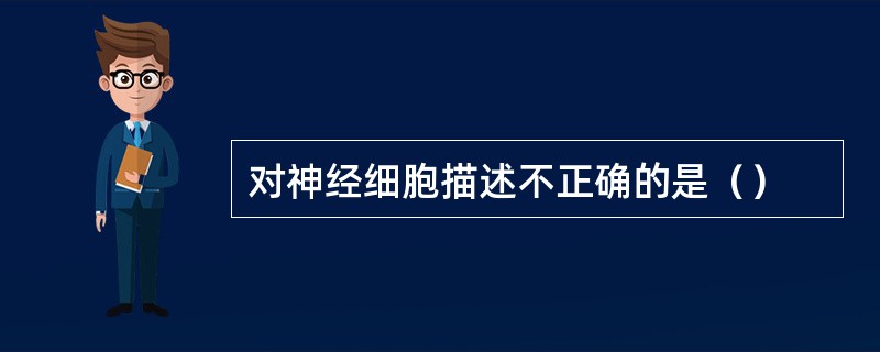 对神经细胞描述不正确的是（）