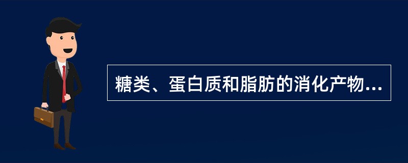 糖类、蛋白质和脂肪的消化产物大部分吸收的部位是在（）