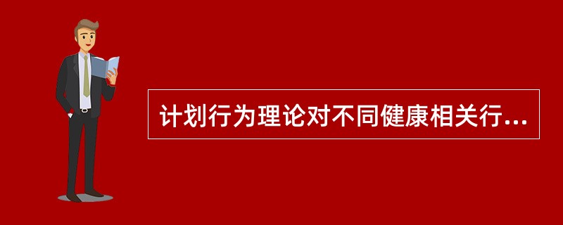 计划行为理论对不同健康相关行为的预测能力不尽相同。（）